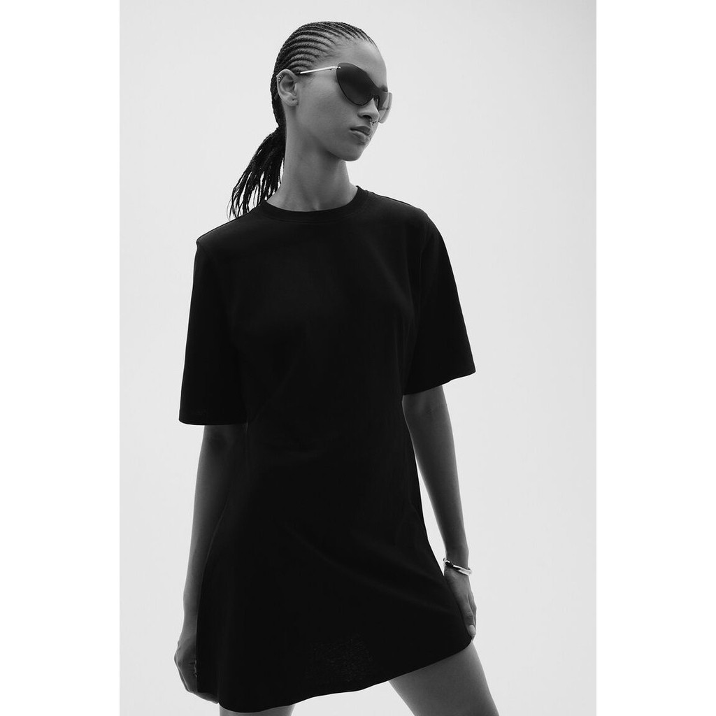 H&M Woman Shoulder-pad T-shirt dress 1214801_3