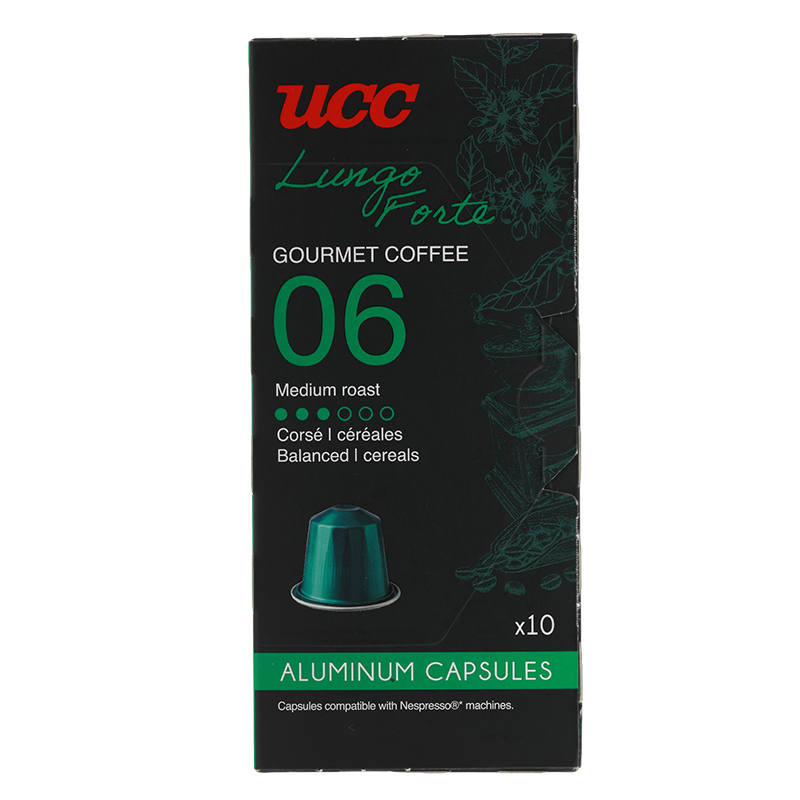 ส่งด่วน 🛵 ยูซีซีลุงโกฟองเตกูร์เมต์คอฟฟี 10แคปซูล 50กรัม 🍤 UCC Lungo Forte Gourmet Coffee 10 Capsules