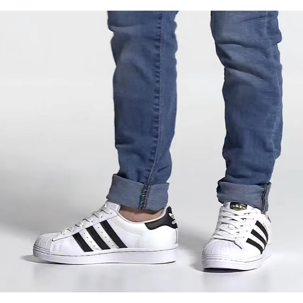 (ของแท้ 💯) Adidas Originals SUPERSTAR "Black/White"  รองเท้าผ้าใบลำลองกันลื่นต