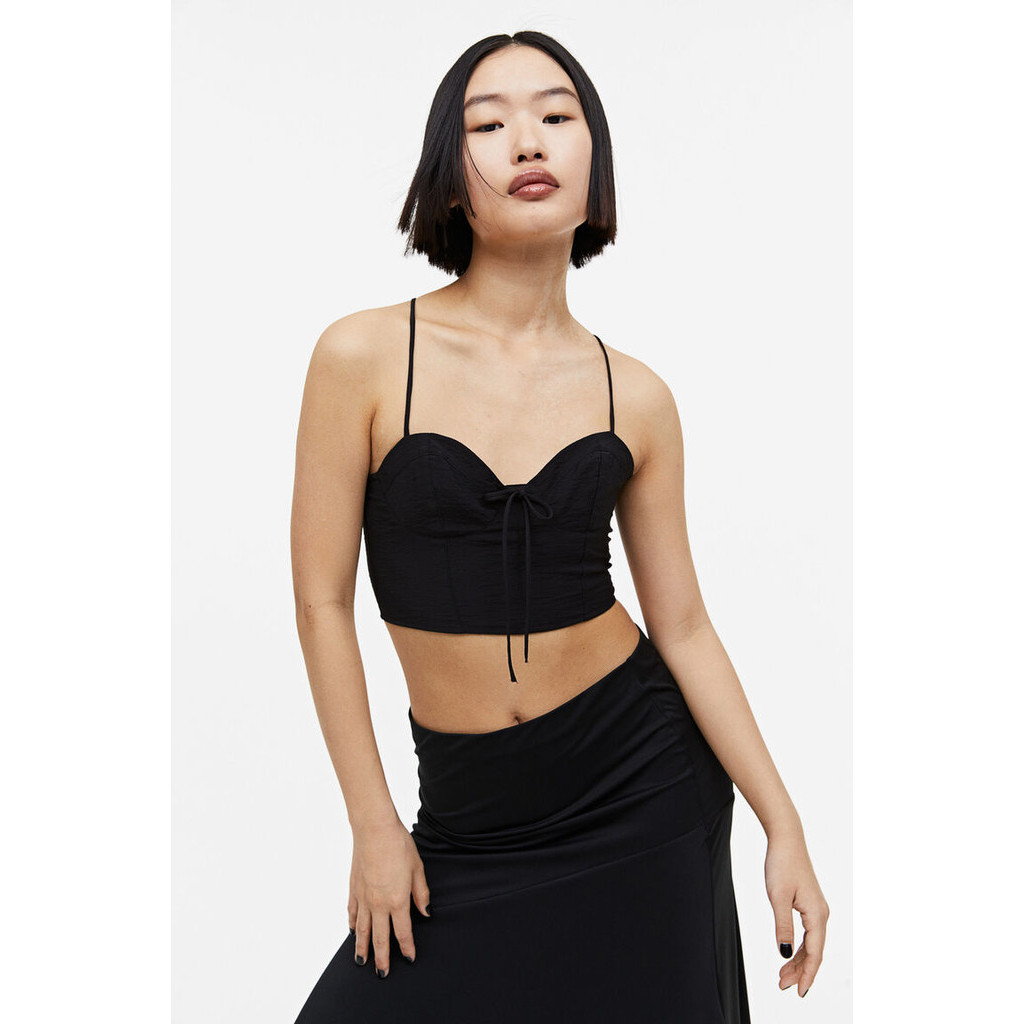 H&M Woman Cropped bustier top 1171299_1
