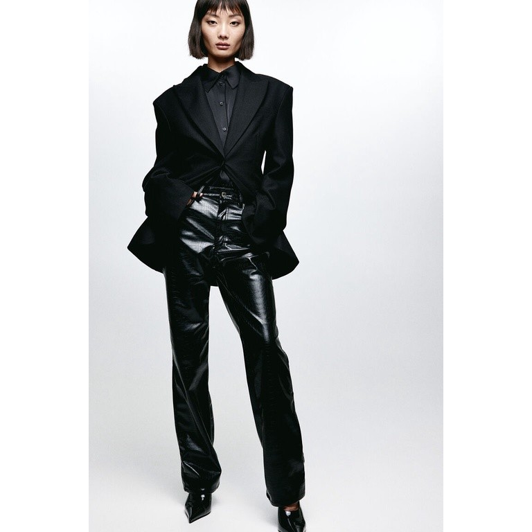H&M Woman Coated trousers 1179279_1