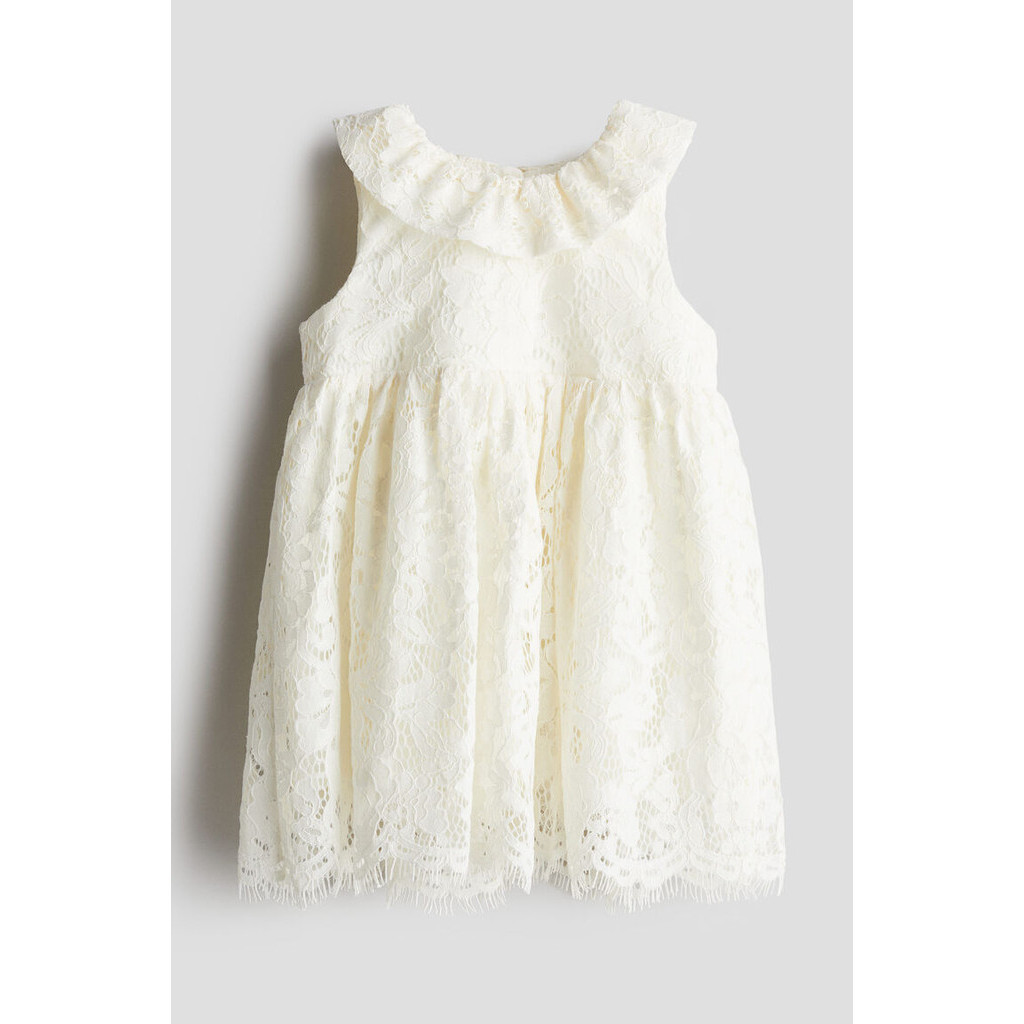 H&M Girl Flounce-collar lace dress 1229271_1
