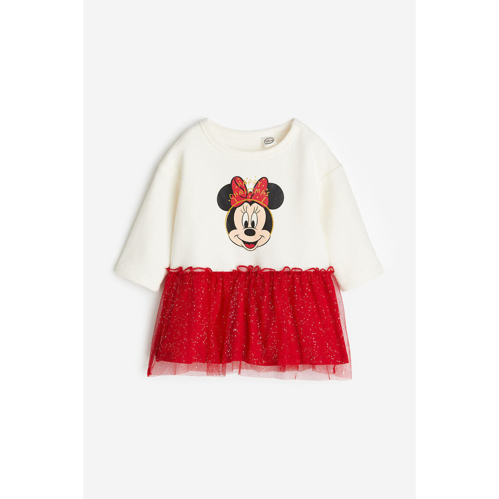 H&M Girl Printed tulle-skirt dress 1081636_2