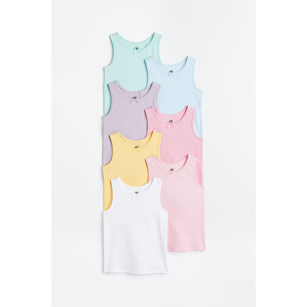 H&M Girl 7-pack cotton vest tops 1022771_3