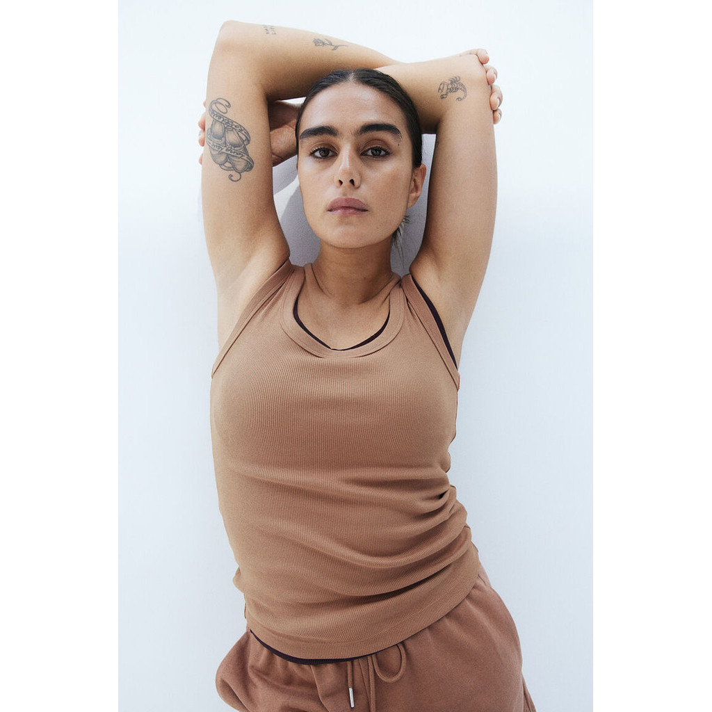 H&M Woman Ribbed vest top 1243195_3