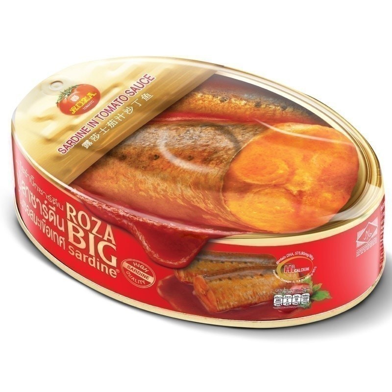 โรซ่าบิ๊กปลาซาร์ดีนในซอสมะเขือเทศ 220กรัม [8850511121624]