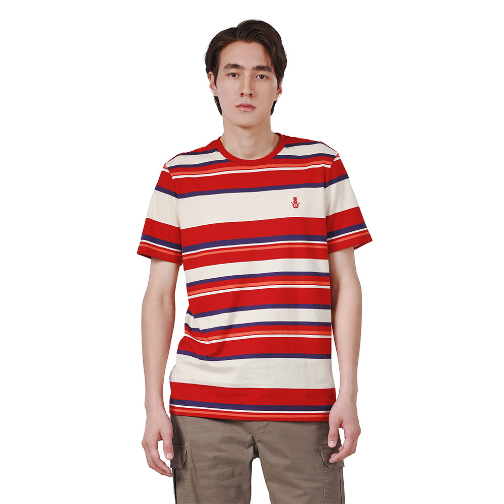 John Henry เสื้อยืดผู้ชาย ทรงเข้ารูป รุ่น JH F624MTSSM50 - สีแดง