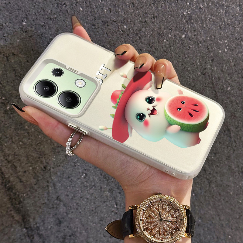 เคสสำหรับ Xiaomi Redmi Note 13 4G Note 13 Pro 5G Poco X6 5G เคสฝาครอบป้องกันกันตกบางเฉียบน่ารักเคสมือถือโปร่งแสง