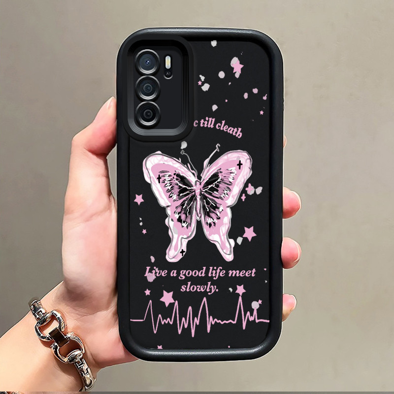 เคสสำหรับ OPPO A16 OPPO A16s OPPO A54s เคสโทรศัพท์ผีเสื้อสวยงามพร้อมกรอบเนื้อนิ่มซิลิโคนกันกระแทก – โปรปัง