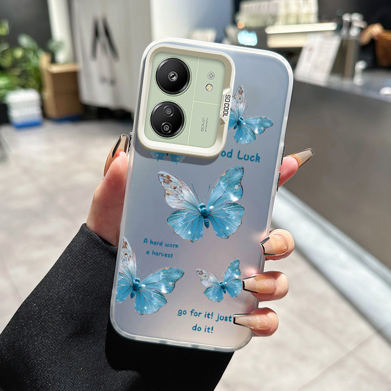 เคสสำหรับ Xiaomi Redmi 13C 4G 13C 5G POCO C65 4G POCO M65 4G เคสโทรศัพท์ผีเสื้อใหม่