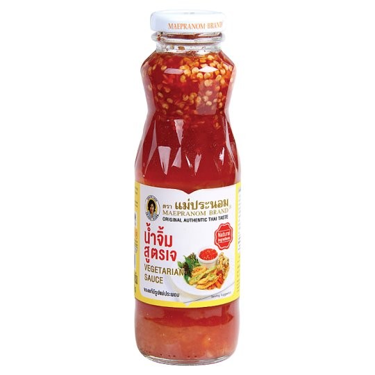 แม่ประนอมน้ำจิ้มสูตรเจ390กรัม MAEPRANOM VEGETARIAN SAUCE 390G ซอสปรุงรสและทำอาหาร