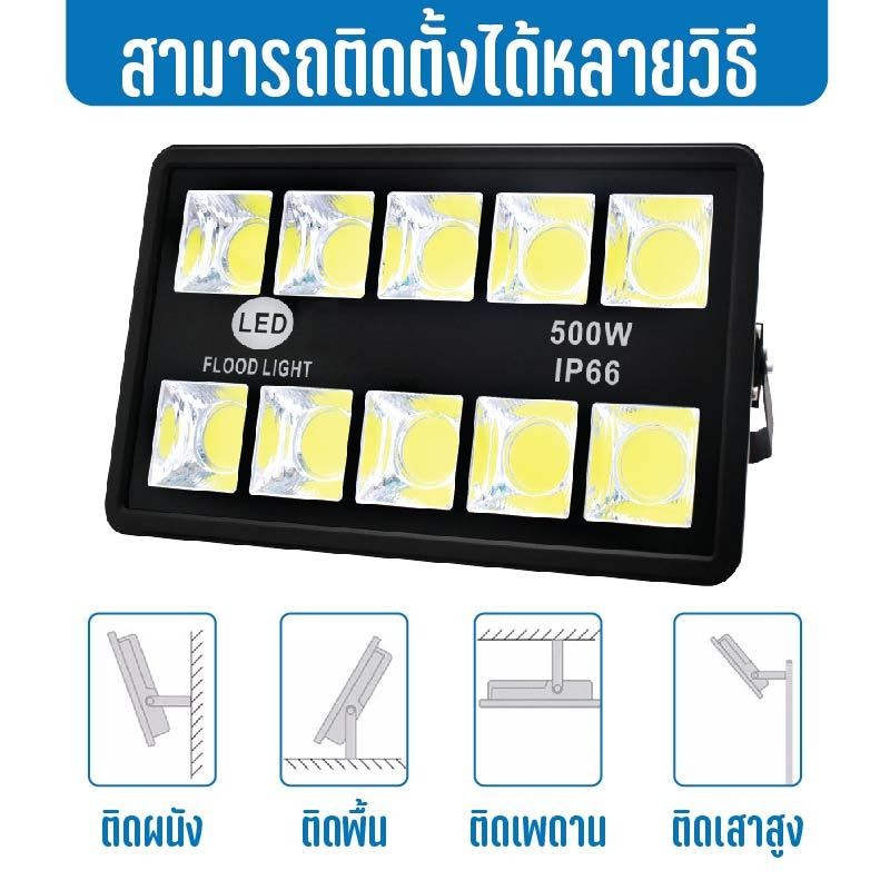 พร้อมส่ง🚚🔥▶️ฟลัดไลท์ 200W/300W/400W/500W สปอร์ตไลท์ โคมไฟLED ไฟLED โคมไฟสปอร์ตไลท์ (รุ่นใช้ไฟบ้าน)