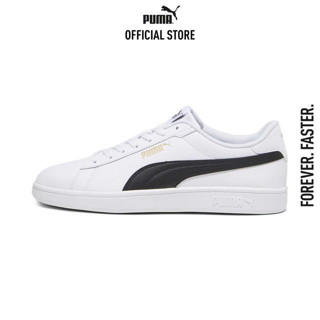 PUMA BASICS - รองเท้าผ้าใบ Smash 3.0 L สีขาว - 39098711