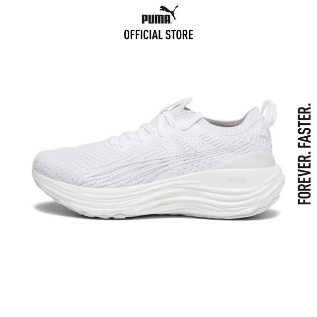 PUMA RUNNING - รองเท้าวิ่งผู้หญิง ForeverRun NITRO Knit Women's Running Shoes สีขาว - 37914001