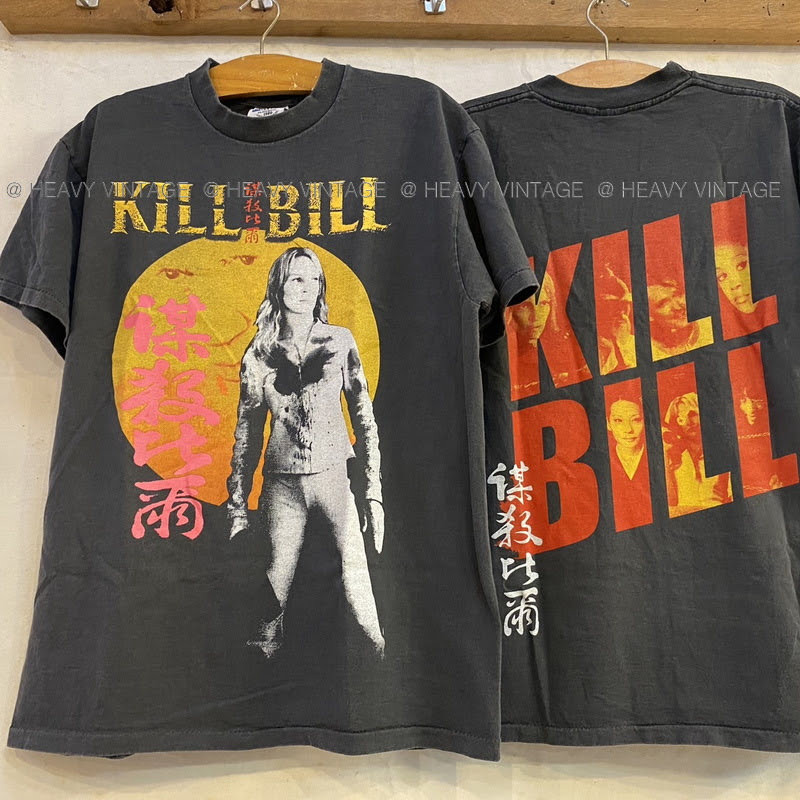 KILL BILL Bio Washed the Original Bootleg แท้ 4 เสื้อวินเทจ เสื้อหนังเก่า หนังตำนาน heavy vintage shirt
