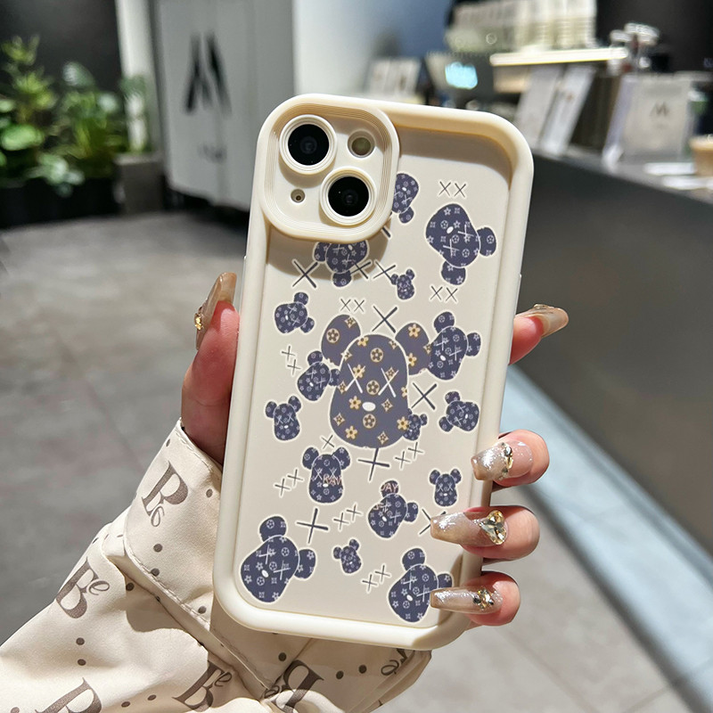 เคสสำหรับ OPPO A36 OPPO A76 OPPO A96 เคสนิ่มซิลิโคนเคสโทรศัพท์มีลายหมีทันสมัยกันกระแทก - รูปที่ 3