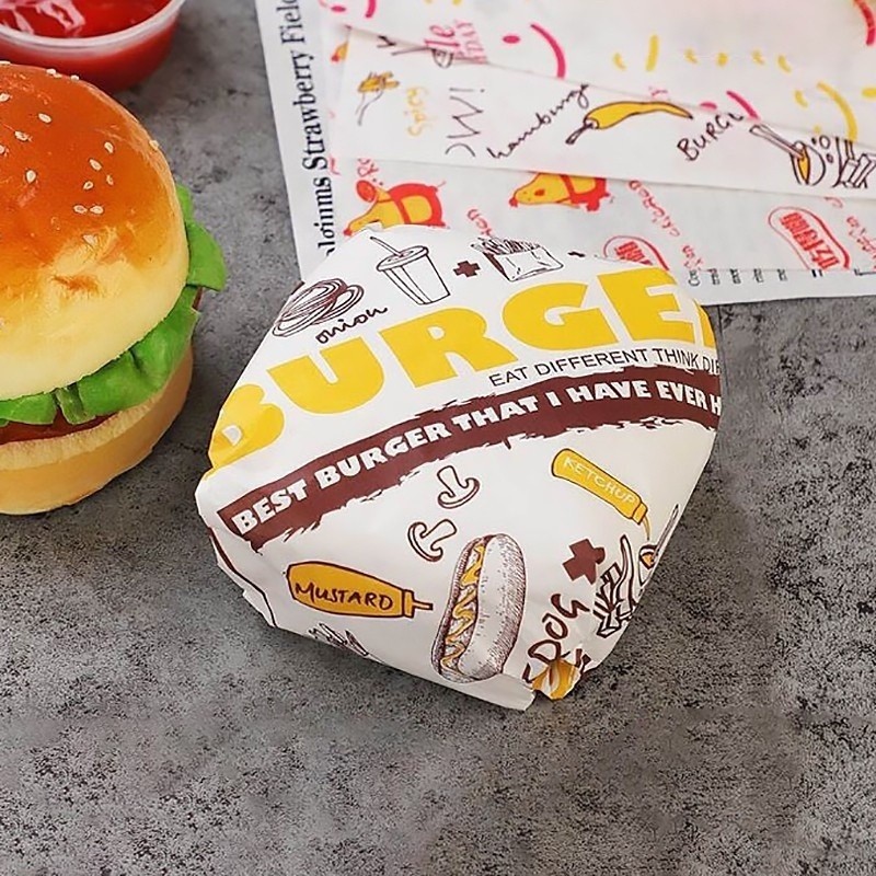 MAYA Coffee กระดาษห่อเบอร์เกอร์ (100ใบ/แพ็ค) ห่อแซนวิช ห่ออาหาร และรองอาหาร ขนาด 28.5×29.5 ซม. Food grade FNKL - รูปที่ 2