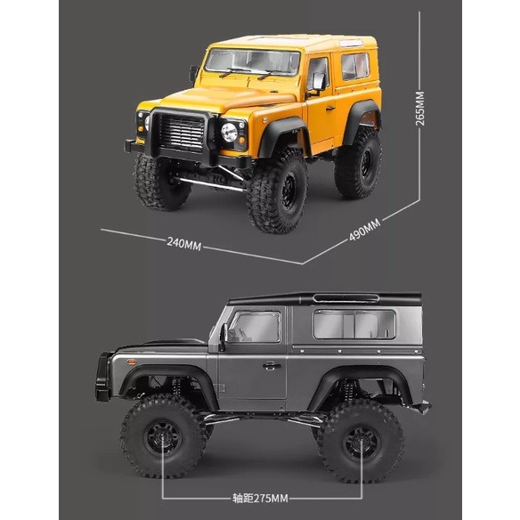 รถบังคับ Jeep MN999 1/10 ระบบเซอร์โว 4WD Rock crawler บังคับวิทยุ 2.4Ghz RC