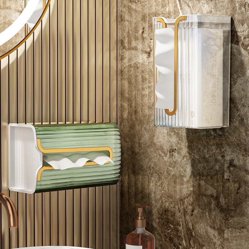 🍌กล่องกระดาษทิชชูติดผนัง รูปตัว U สําหรับใส่หน้ากาก กระดาษทิชชู่ ในห้องครัว ห้องน้ำ Banana Bakery