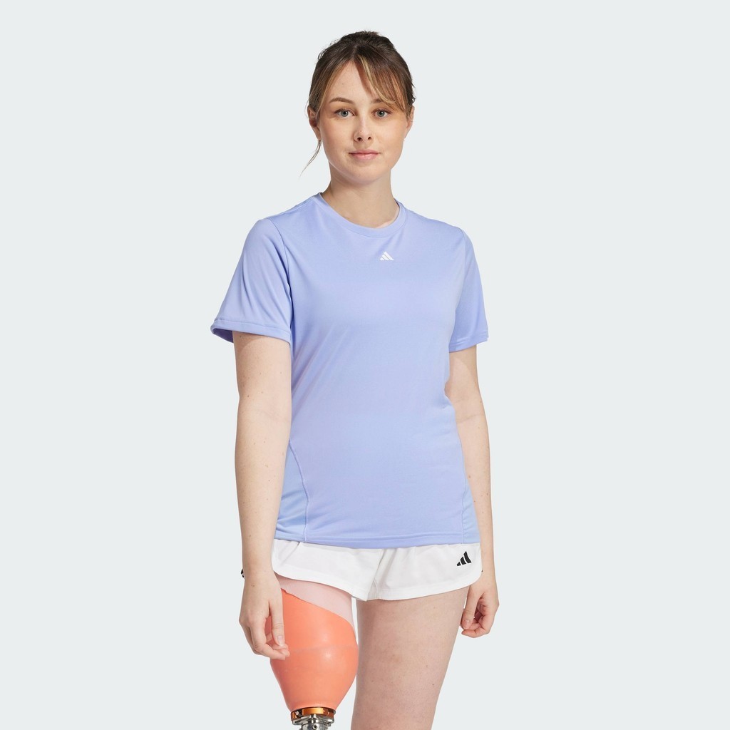 adidas เทรนนิง เสื้อยืด Designed for Training ผู้หญิง สีน้ำเงิน IY9162