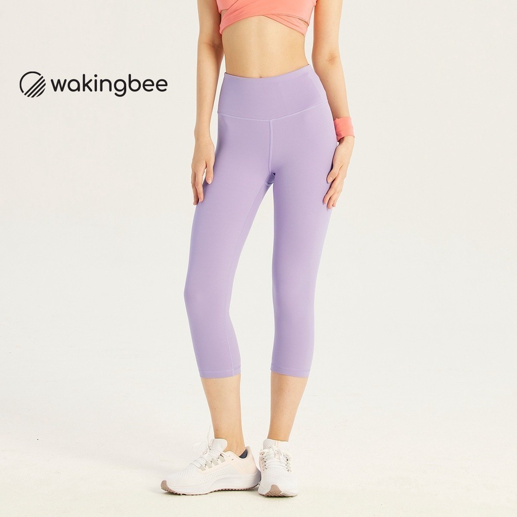 Wakingbee WB Capris (Lavender) เลกกิ้งห้าส่วนออกกำลังกาย รุ่นขายดีที่สุดผ้านุ่มพิเศษใส่สบายยืดหยุ่นกระชับแห้งเร็วกันยูวี