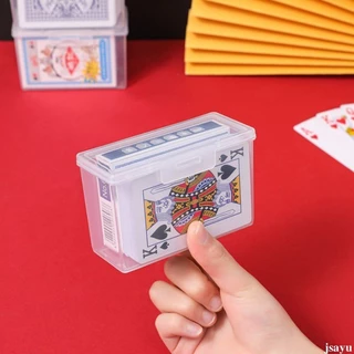 🏠 ใหม่กล่องพลาสติกใสเล่นไพ่คอนเทนเนอร์ PP Storage Case บรรจุกล่องการ์ดเกมโป๊กเกอร์สําหรับเกมกระดาน