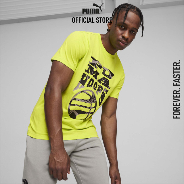 PUMA BASKETBALL - เสื้อยืดบาสเกตบอลผู้ชาย The Hooper สีเขียว 62482703