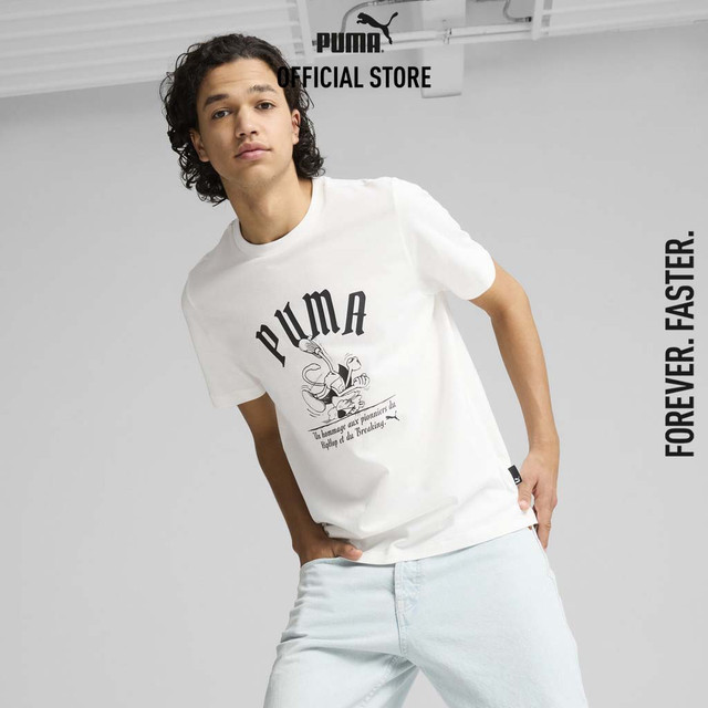 PUMA PRIME/SELECT - เสื้อยืดผู้ชาย Classics Super PUMA สีขาว 62800302