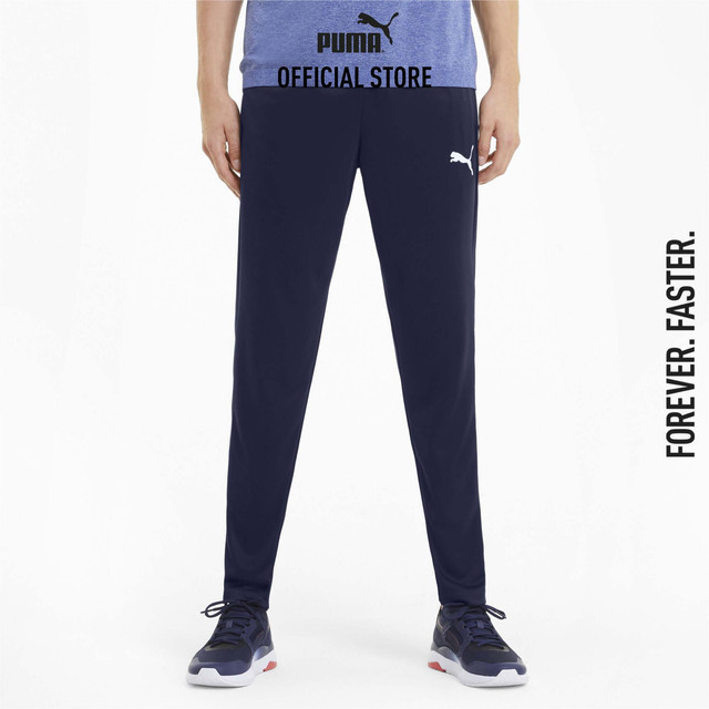 PUMA BASICS - กางเกงวอร์มผู้ชาย Active Tricot สีฟ้า 58673106
