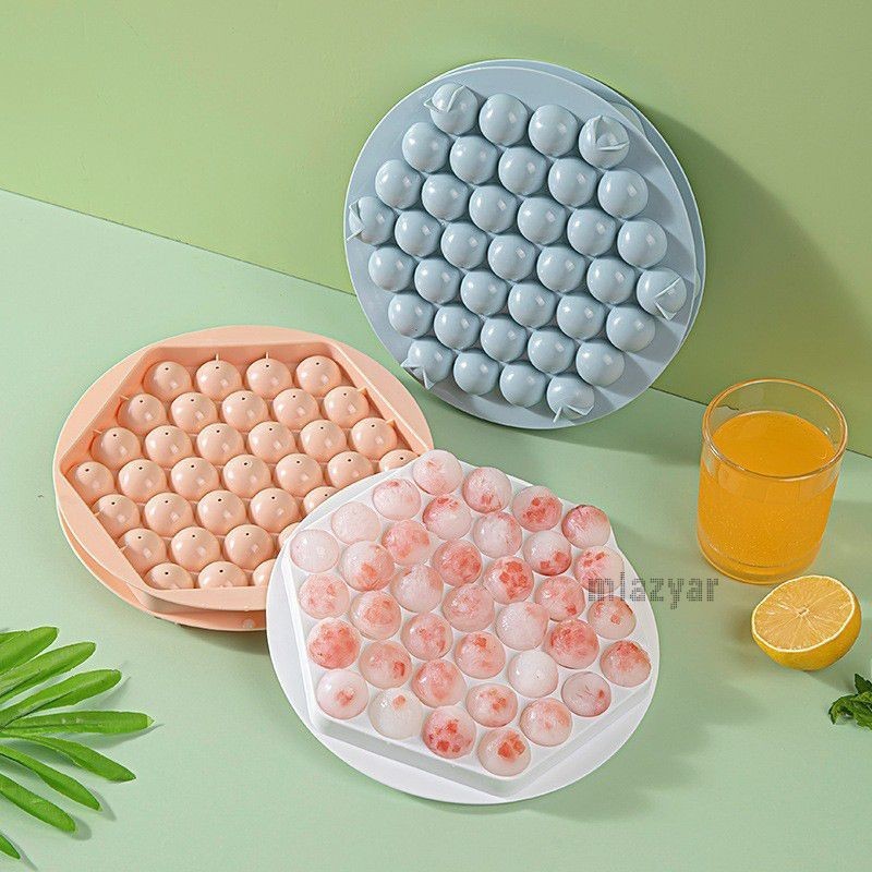 😍COD😍 แม่พิมพ์น้ําแข็ง ทรงกลม 37 ช่อง ใช้ซ้ําได้ สําหรับทําน้ําแข็ง วิสกี้ บาร์ ผับ ไวน์ DIY