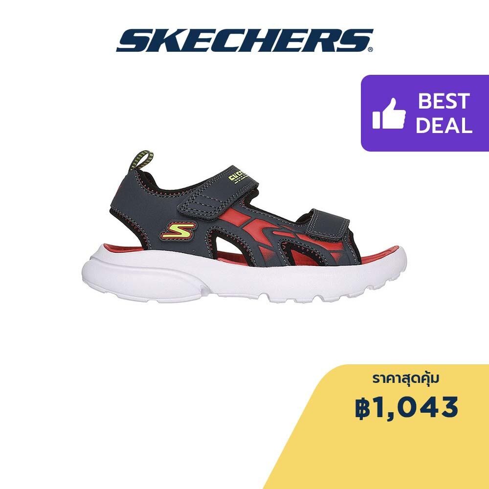 Skechers สเก็ตเชอร์ส รองเท้าแตะเด็กผู้ชาย Boys Razor Splash Aqua Buddies Sandals - 406513L-CCRD