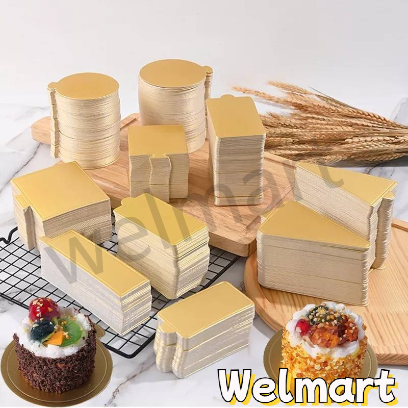 welmart แผ่นรองเค้ก สีทอง 100ใบ/แพ็ค สำหรับเค้กชิ้นเล็ก ฐานเค้ก ฐานเค้กมินิ ฐานเค้กสีทอง ฐานรองเค้ก ที่รองเค้ก
