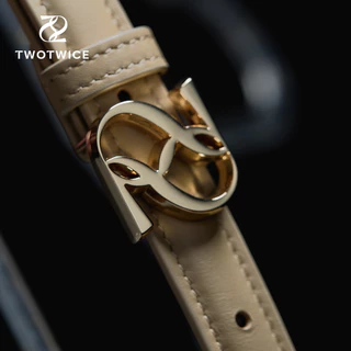 Twotwice - Old Traditional Belt - เข็มขัดหนังแท้ หัวเข็มขัดโลโก้แบรนด์