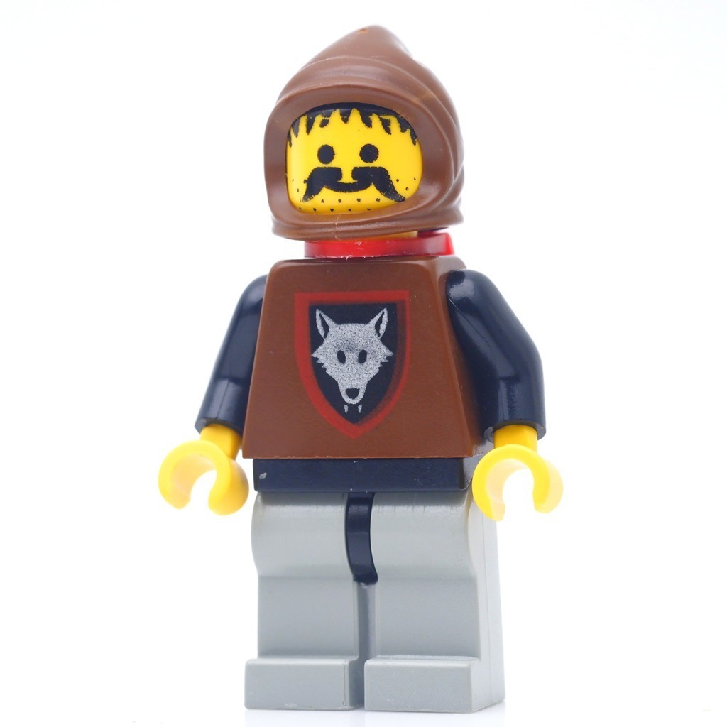 ( Ploybrick Minifigure ของแท้ ) Castle & Kingdom  Wolfpack Brown Hood Knight