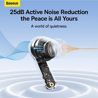 Baseus หูฟังบลูทูธไร้สายBowie MZ10 True Wireless Earphones ANCตัดเสียงรบกวนข-25dB ไมค์คุยโทรศัพท์ 4 ตัว แบต25ชั่วโมง