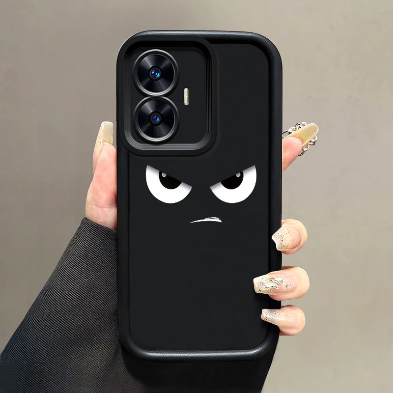 เคสสำหรับ Realme C55 Realme Narzo N55 เคสป้องกันการกระแทกซิลิโคนเคสโทรศัพท์มีลายดวงตายอดนิยม