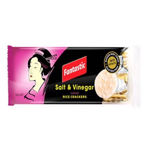 Fantastic Salt & Vinegar 100G ขนม ขนมกินเล่น ขนมปังกรอบ แครกเกอร์ นำเข้าจากออสเตรเลีย