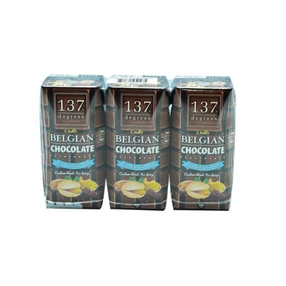 137 Degrees Pistachio Milk Double Chocolate 3X180Ml. นมพิสตาชิโอ นมช็อคโกแล็ต นมกล่อง นมยูเอชที