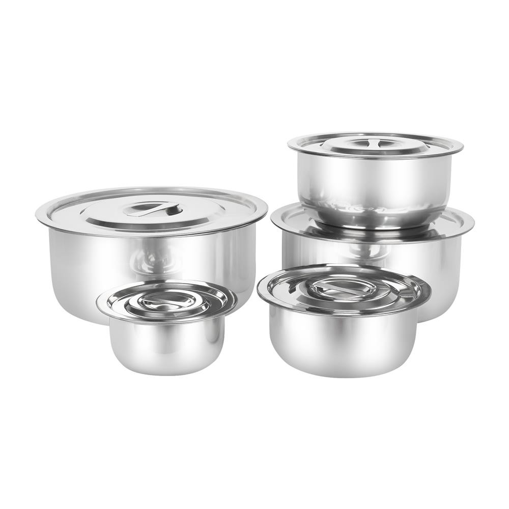 ME LIVING ชุดหม้อแขกพร้อมฝา 14,18,22,26,30 ซม. ME LIVING MIND 10 ชิ้น เครื่องครัวและอุปกรณ์ เครื่องค