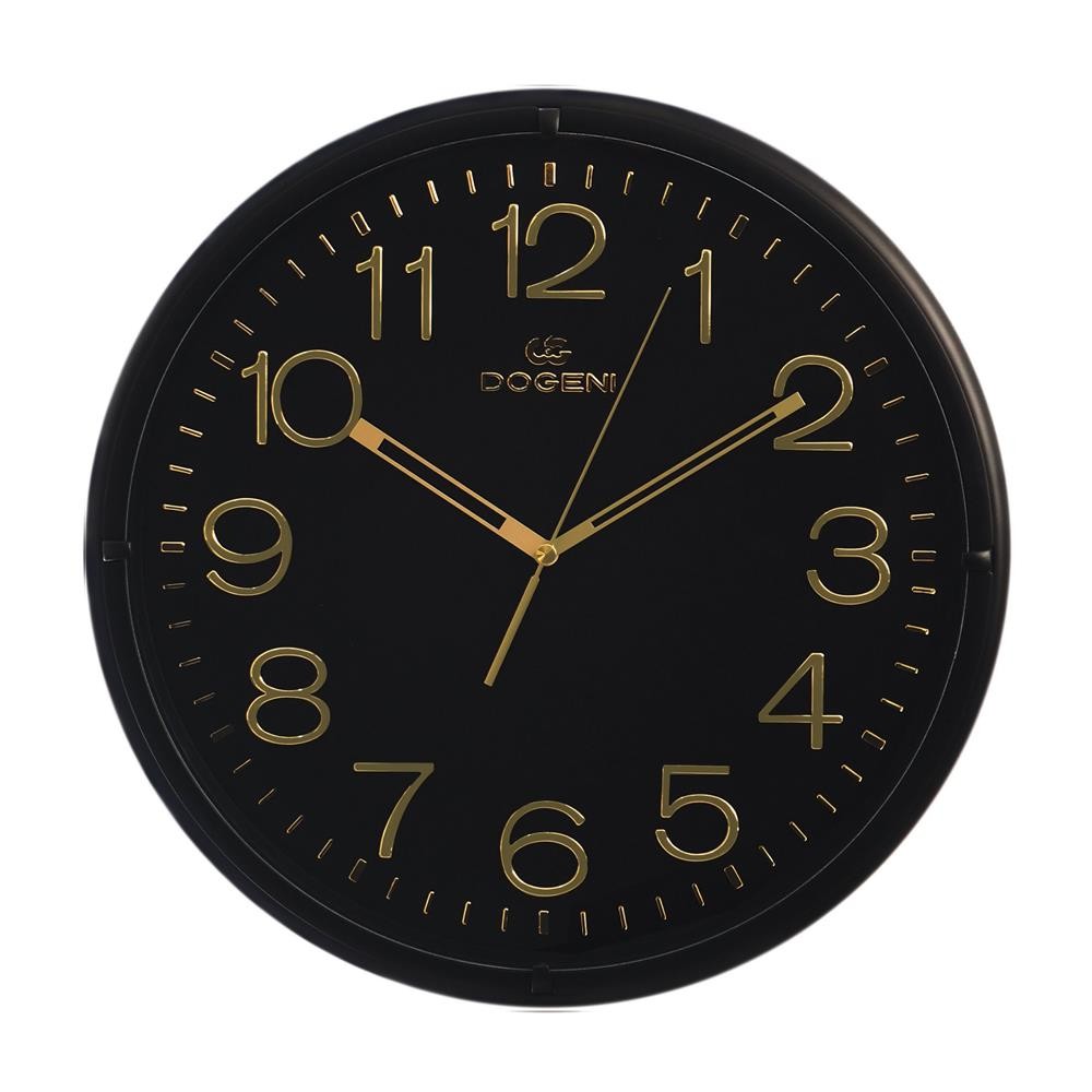 DOGENI นาฬิกาแขวน DOGENI WNP046BK 13.5 นิ้ว สีดำ ของตกแต่งบ้าน นาฬิกา WALL CLOCK DOGENI WNP046BK 13.