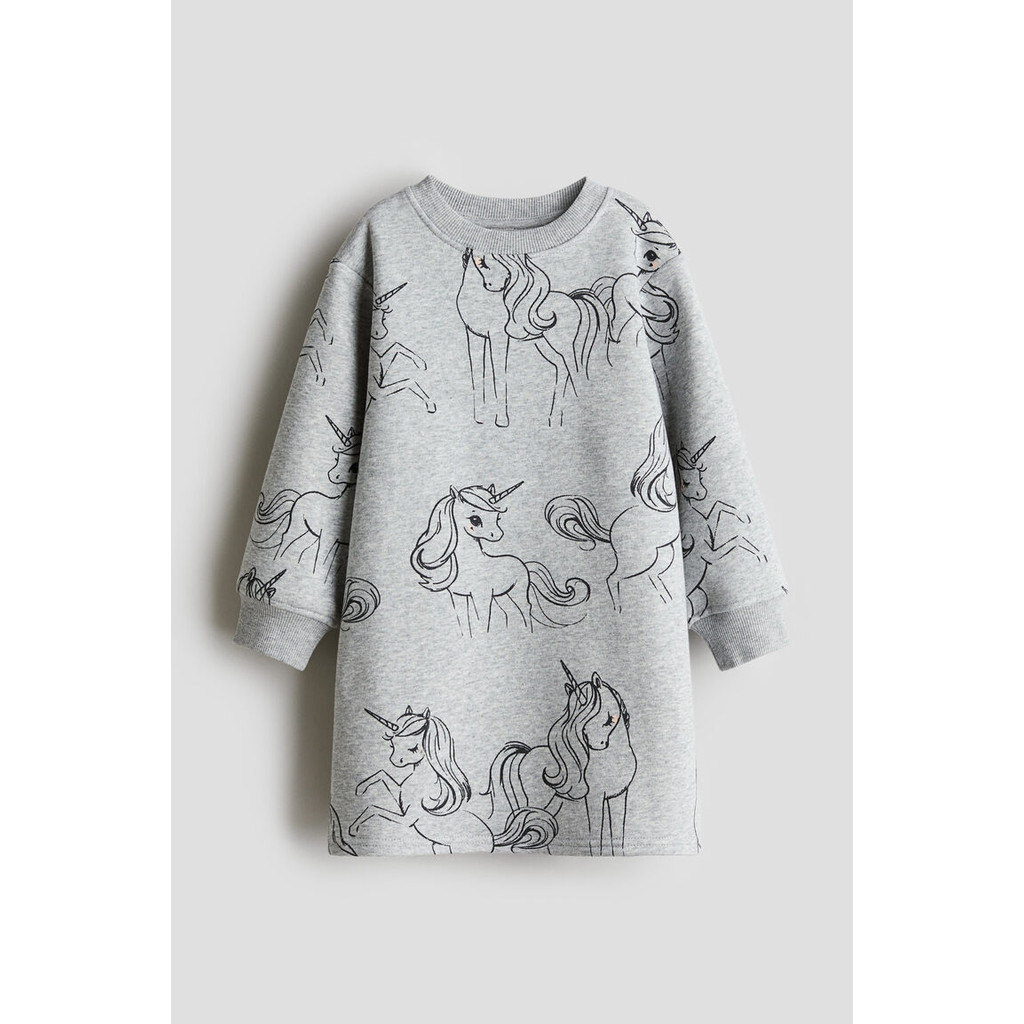 H&M(เอชแอนด์เอ็ม) ชุดเดรสเสื้อซับในพิมพ์ลาย เด็กผู้หญิง 1270179_1