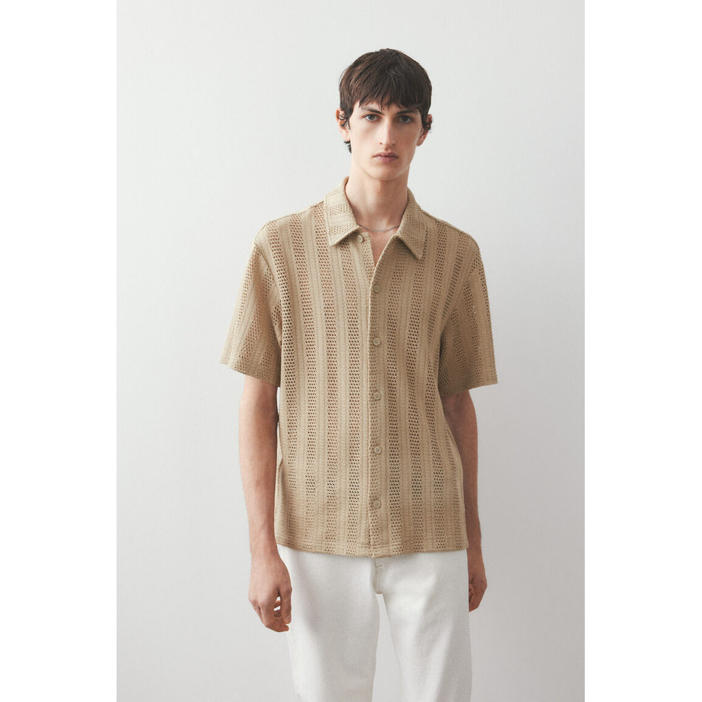 H&M ผู้ชาย Regular Fit Jacquard-knit shirt 1262919_2