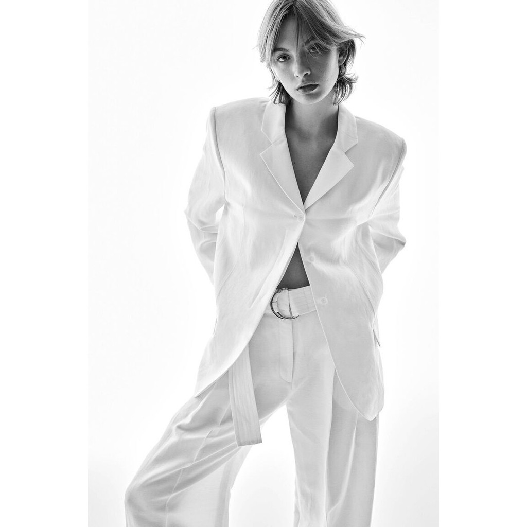 H&M Woman Linen-blend blazer 1226861_1