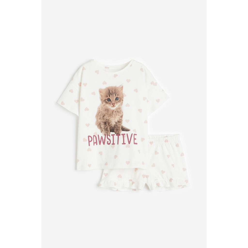 H&M Girl Frill-trimmed pyjamas 1129607_1