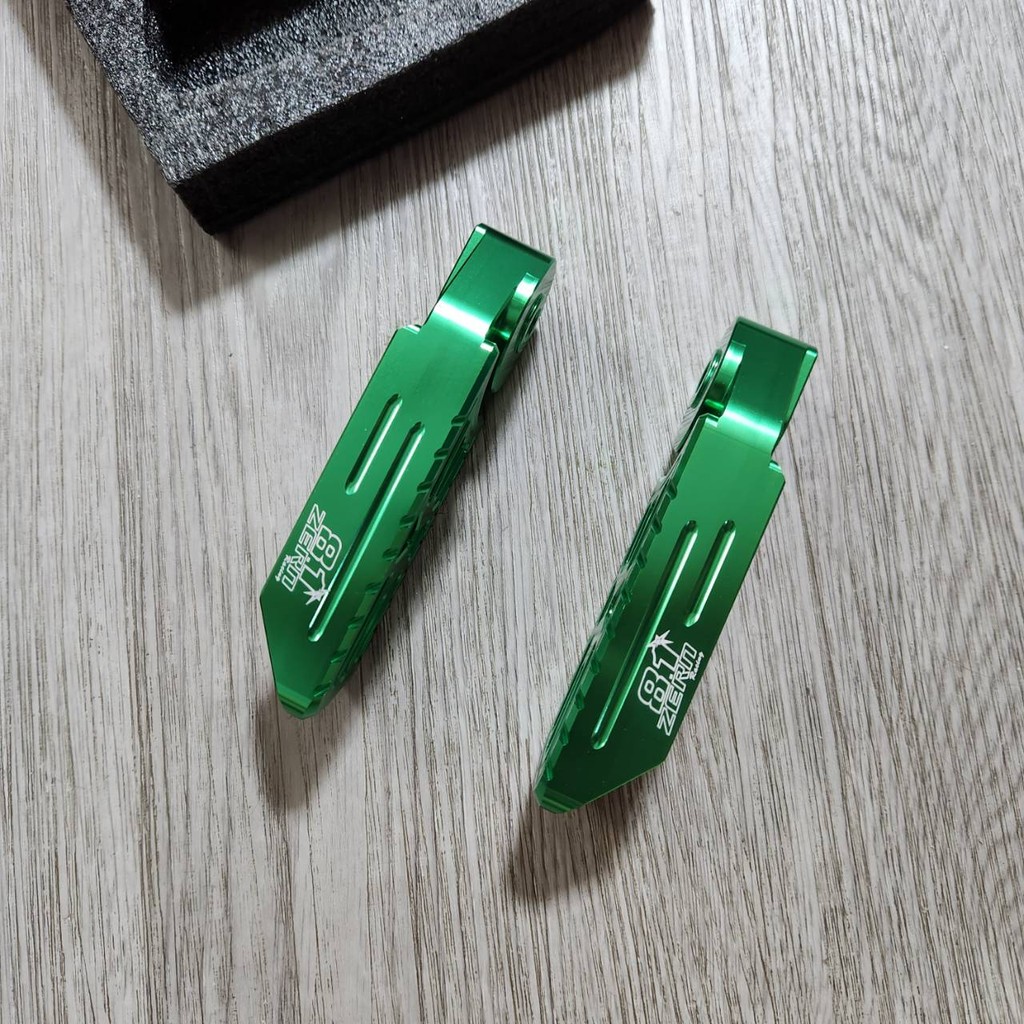 พักเท้าหลัง สีเขียว GIORNO งานCNC ช่างZERN81