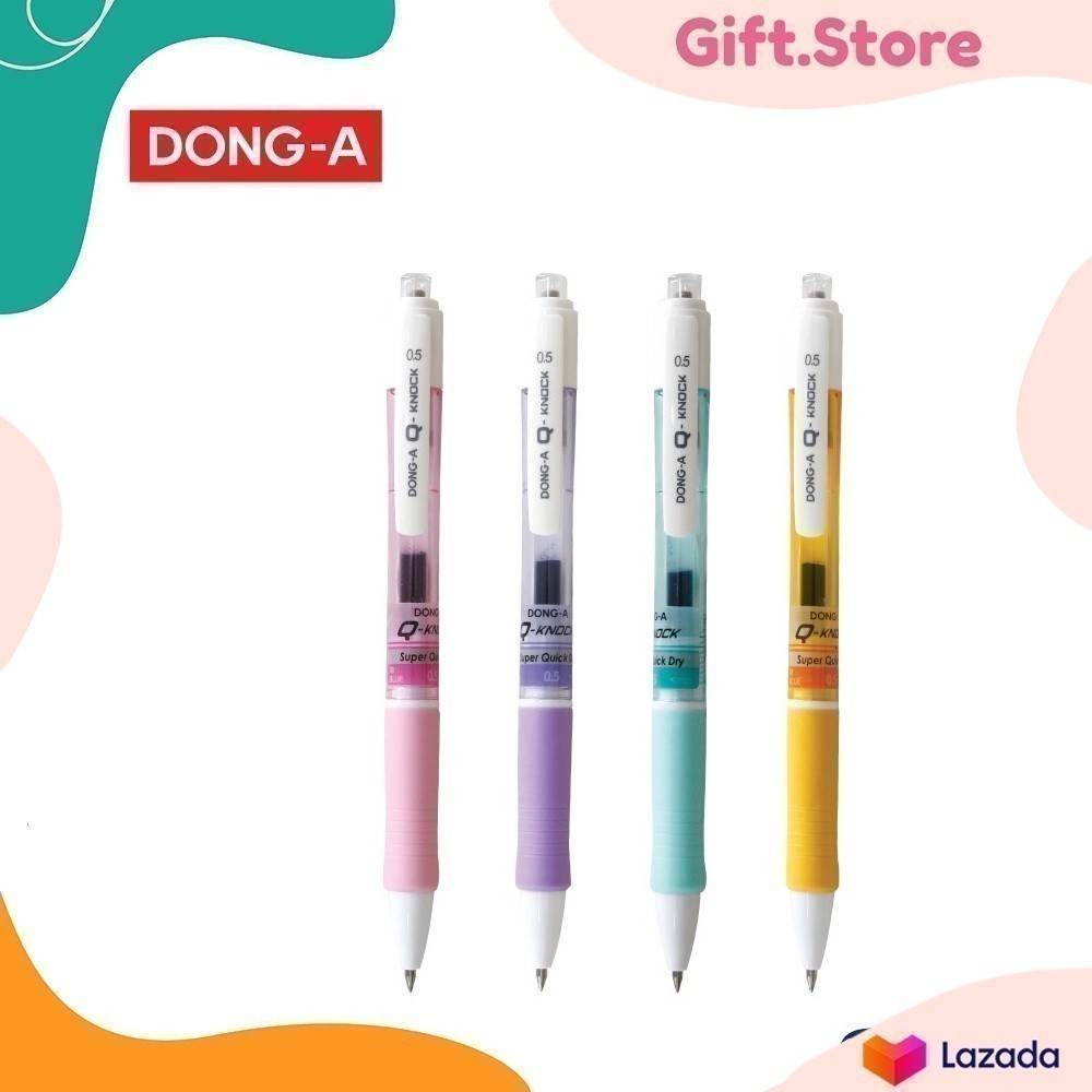 ปากกาเจล Q-Knock Dong-A หมึกน้ำเงิน 0.5 MM ราคาต่อแท่ง