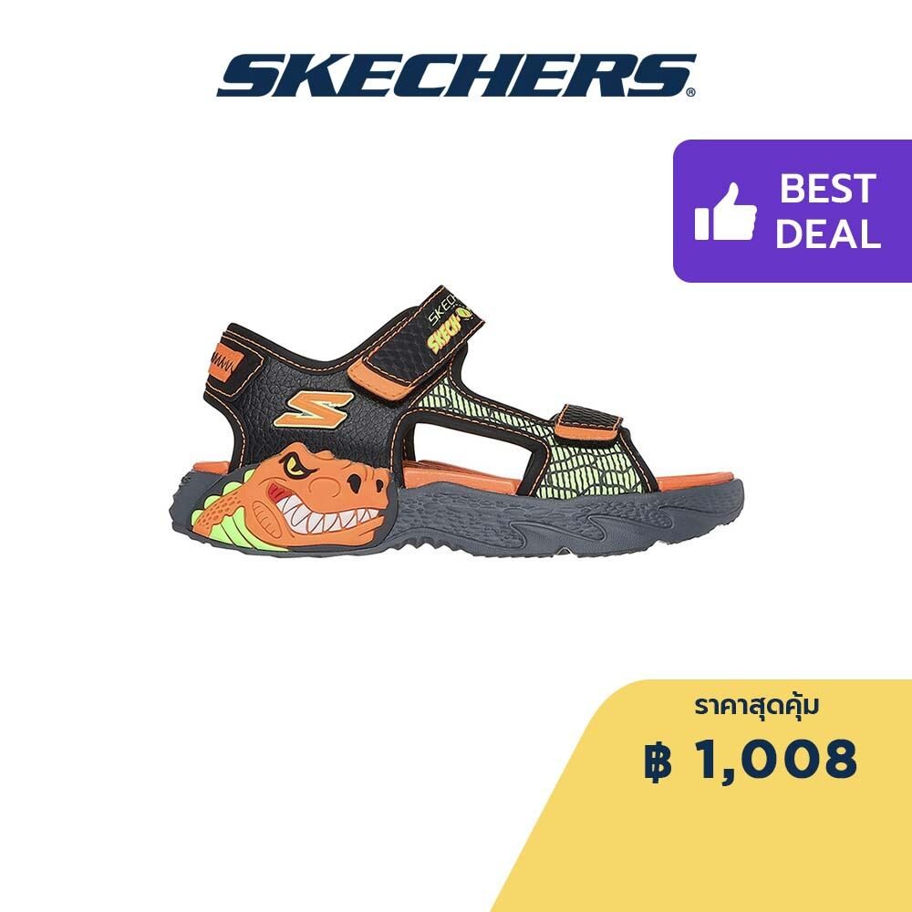 Skechers สเก็ตเชอร์ส รองเท้าเด็กผู้ชาย Boys S-Lights Creature-Splash Shoes - 400614L-BKOR