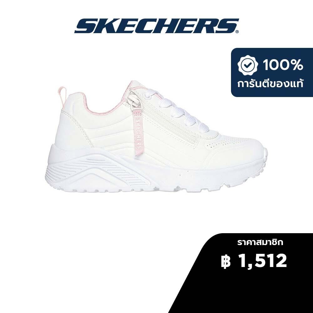 Skechers สเก็ตเชอร์ส รองเท้าเด็กผู้หญิง Girl Uno Lite Street Shoes - 310387L-WHT - Air-Cooled Memory Foam