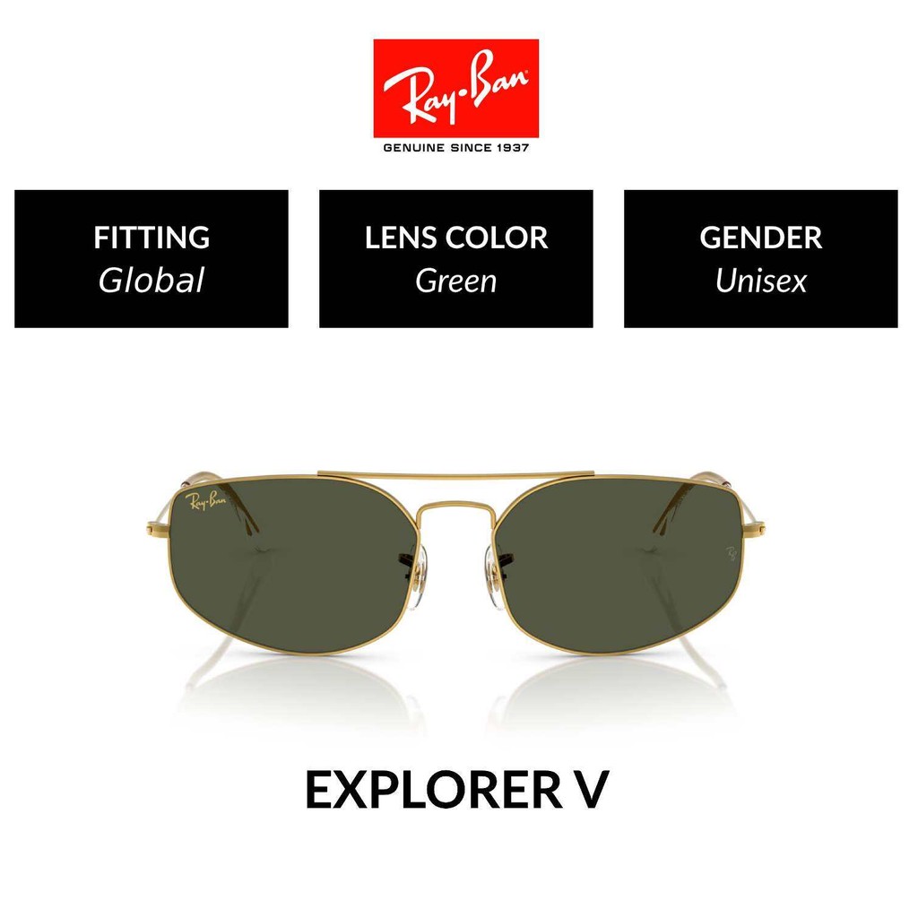 RAY-BAN EXPLORER  5 RB3845 002/B1 60 BLACK แว่นกันแดด