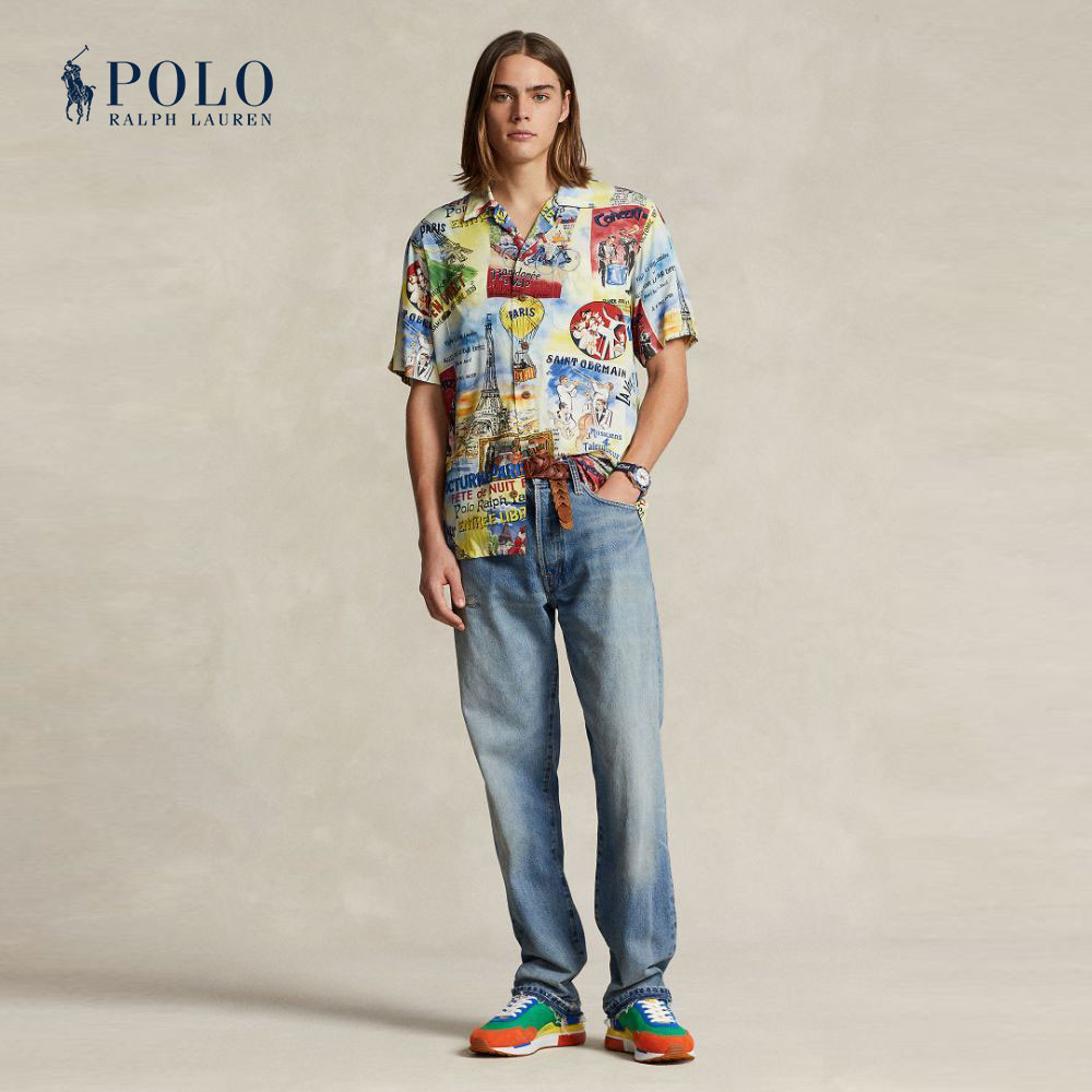 Polo Ralph Lauren กางเกงยีนส์ผู้ชาย Heritage Straight Fit Faded Jean รุ่น MNPODNM10920310 สีฟ้า